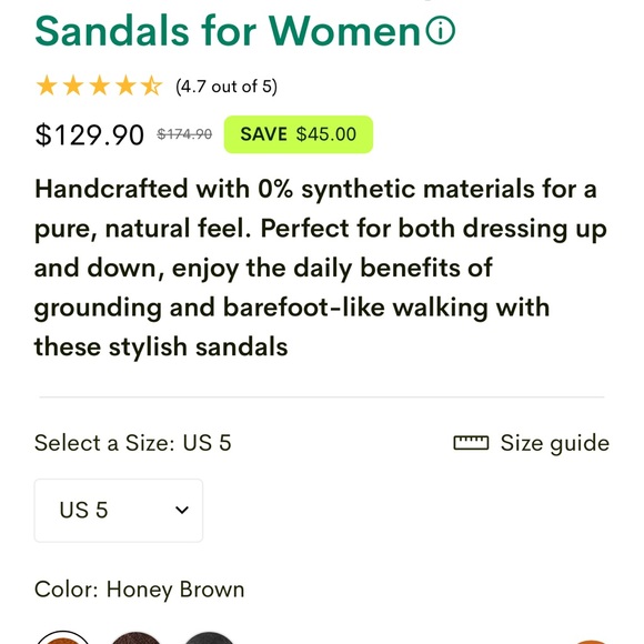 Grounding & Earthing Barefoot Ankle Strap
Sandals for Women - Picture 8 of 12